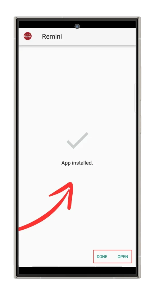 Remini MOD APK installation procedure